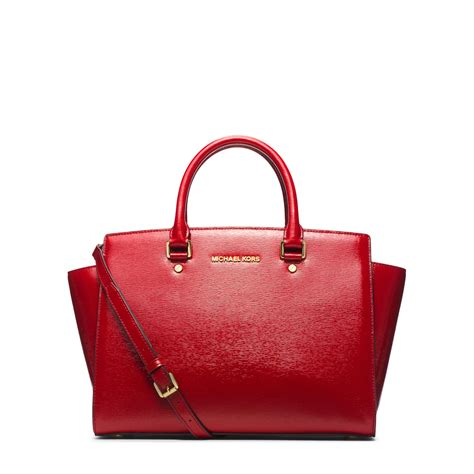 michael kors camila red satchel|Michael Kors satchels.